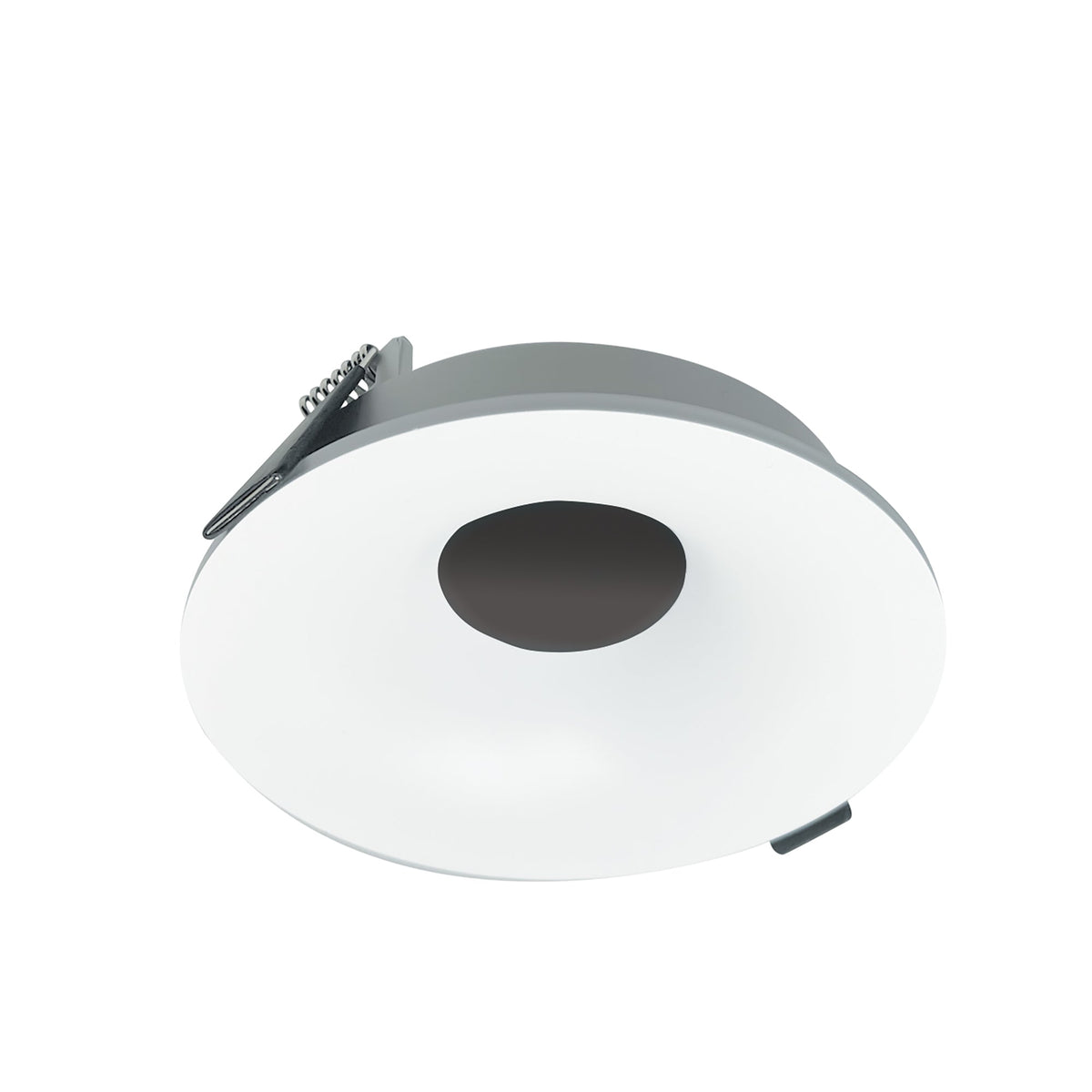 4" Iolite Can-less Round Bullnose Trim, Bright White finish