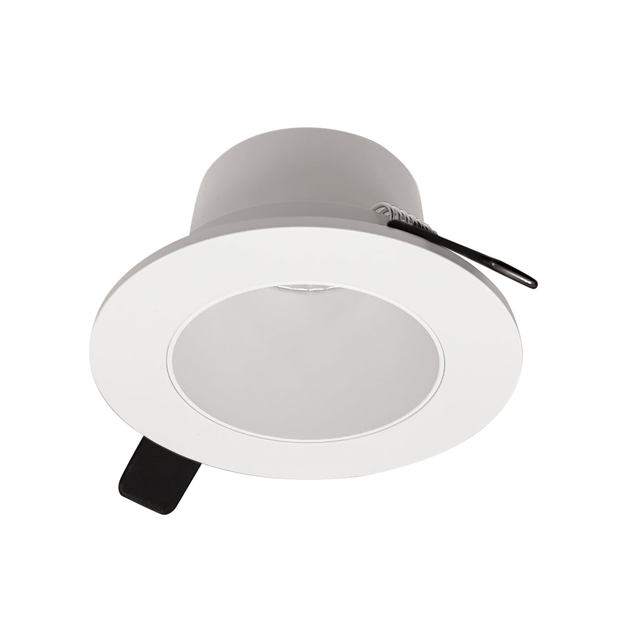 4" Iolite Can-less Round Downlight Trim, Warm White finish