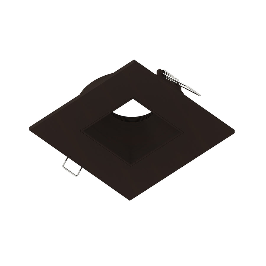 4" Iolite Can-less Square Downlight Trim, Bronze finish