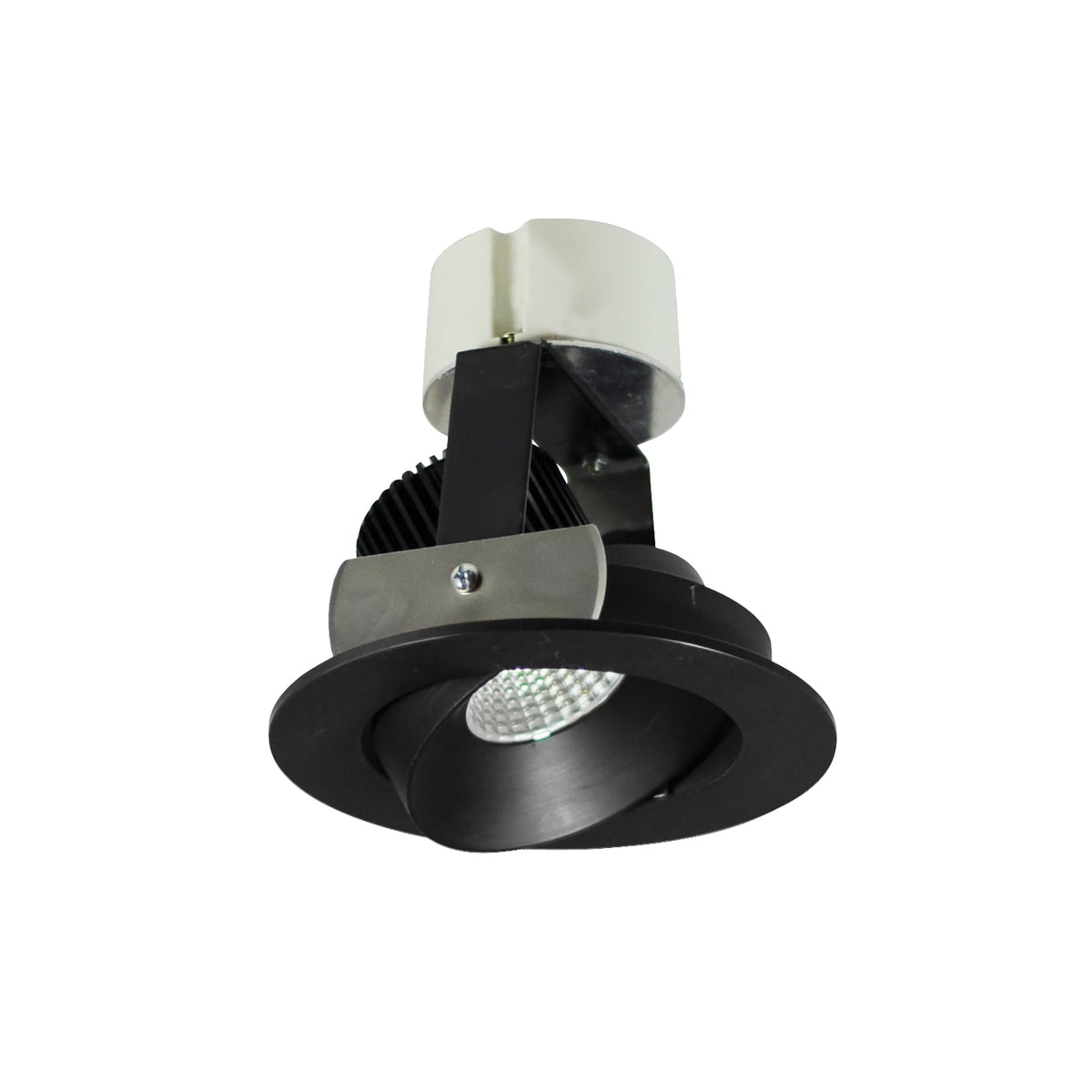 4" Iolite LED Round Adjustable Cone Retrofit, 1000lm / 12W, 3000K, Black Reflector / Black Flange