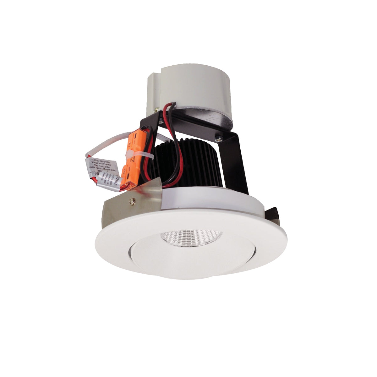 4" Iolite LED Round Adjustable Cone Retrofit, 1000lm / 12W, 3500K, Bright White Reflector / Bright White Flange