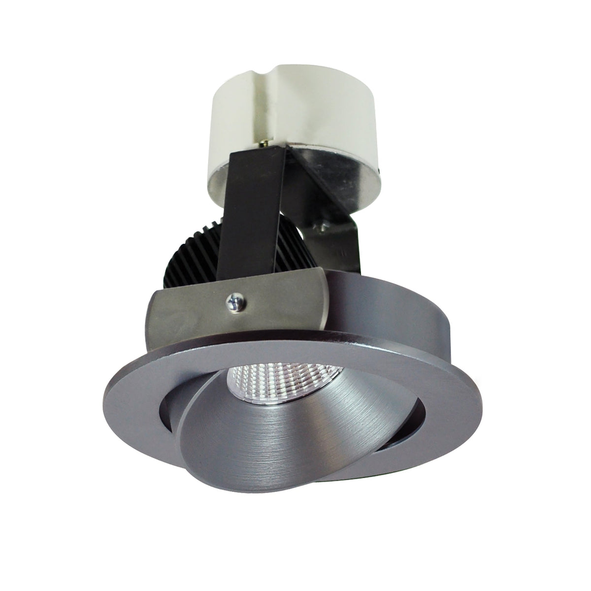 4" Iolite LED Round Adjustable Cone Retrofit, 800lm / 12W, Comfort Dim, Natural Metal Reflector / Natural Metal Flange