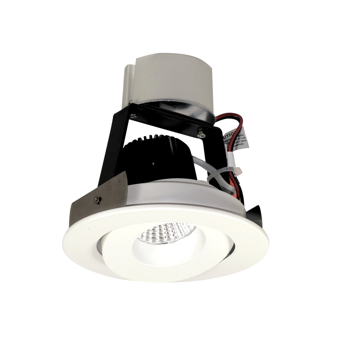 4" Iolite LED Round Adjustable Gimbal Retrofit, 1000lm / 12W, 2700K, Bright White Finish