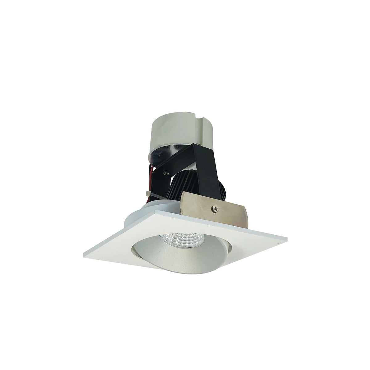 4" Iolite LED Square Adjustable Cone Retrofit, 800lm / 12W, Comfort Dim, Haze Reflector / Warm White Flange