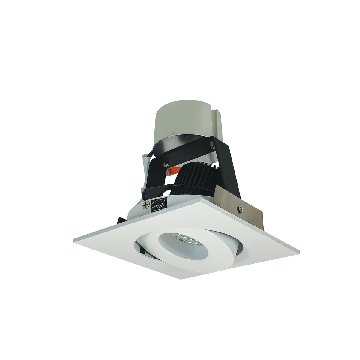 4" Iolite LED Square Adjustable Gimbal Retrofit, 800lm / 14W, 5000K, Bright White Finish
