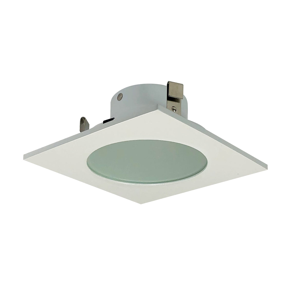 Nora NL-4826W 4 inch FLAT FROST LENS,SQ TRM WHT