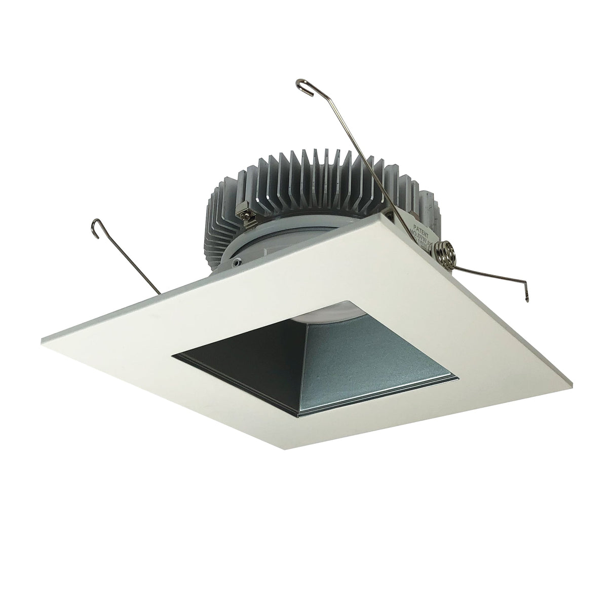 6" Cobalt Dedicated High Lumen Square/Square, 1500lm, Comfort Dim, Pewter Reflector / White Flange