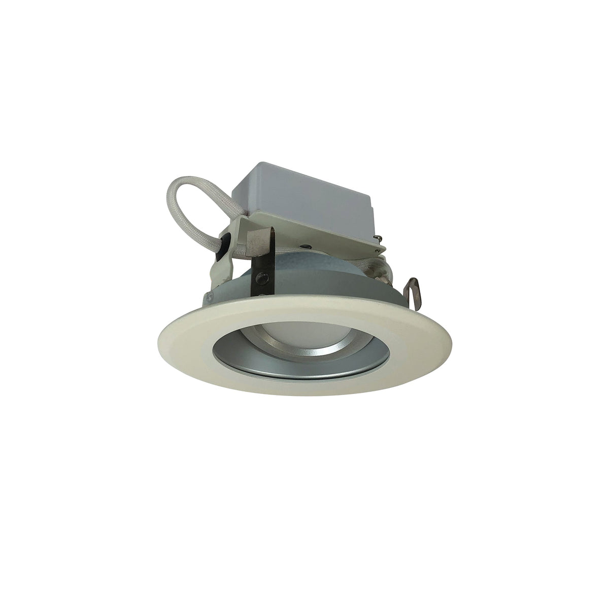 4" Cobalt Adjustable LED Retrofit, 1000lm / 12W, 3000K, Haze Reflector / White Flange, 120V-277V input; Triac / ELV / 0-10V dimming, Pre-Wired for Emergency