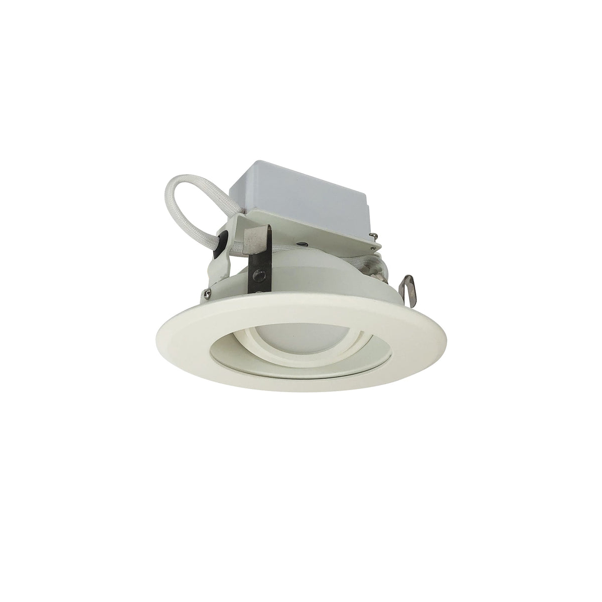 4" Cobalt Adjustable LED Retrofit, 1000lm / 12W, 2700K, Matte Powder White Reflector / Matte Powder White Flange