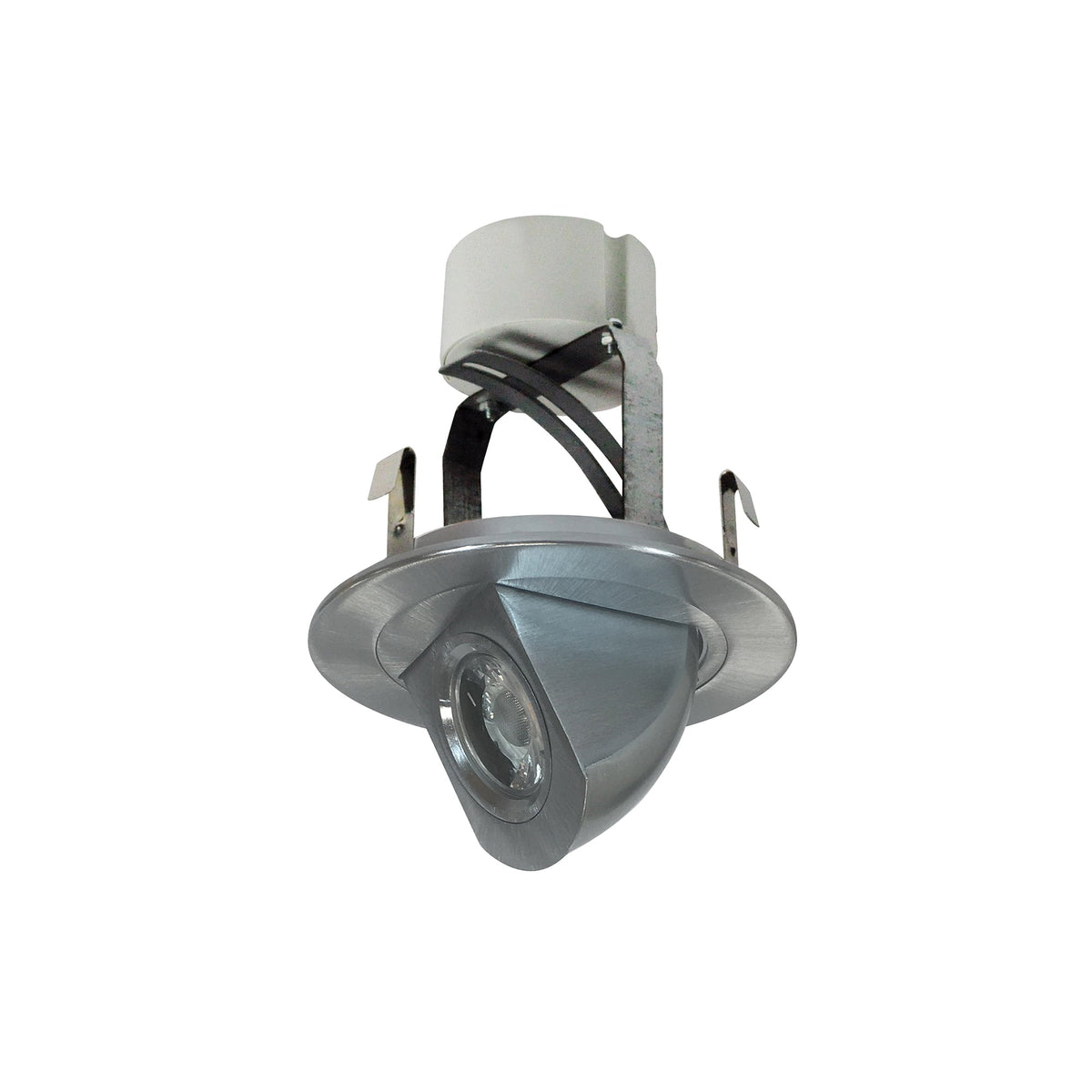 4" Cobalt Round Adjustable Elbow LED Retrofit, 800lm / 12W, 3000K, Natural Metal Finish