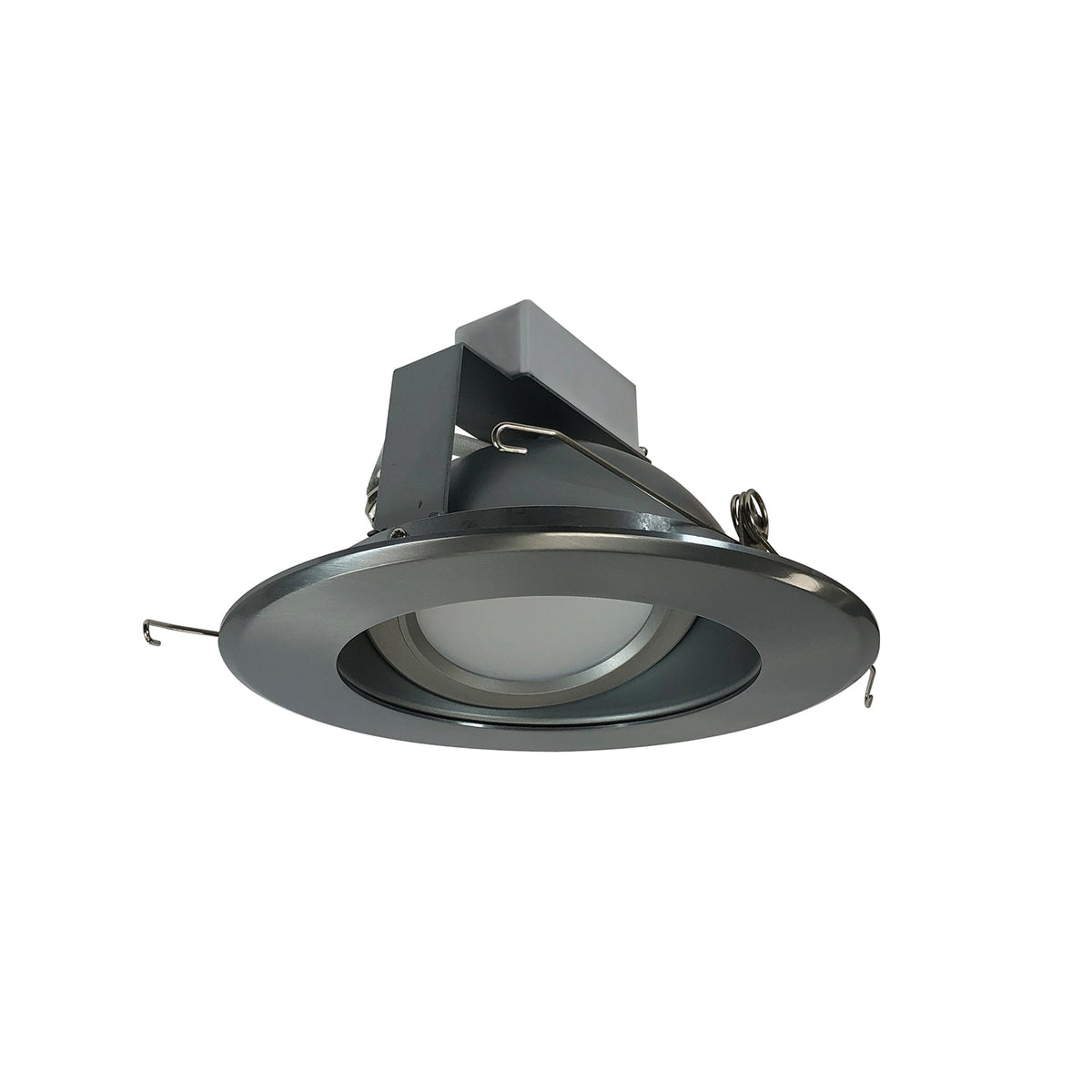 6" Cobalt Adjustable LED Retrofit, 1200lm / 14W, 3000K, Haze Reflector / Natural Metal Flange, Pre-Wired for Emergency