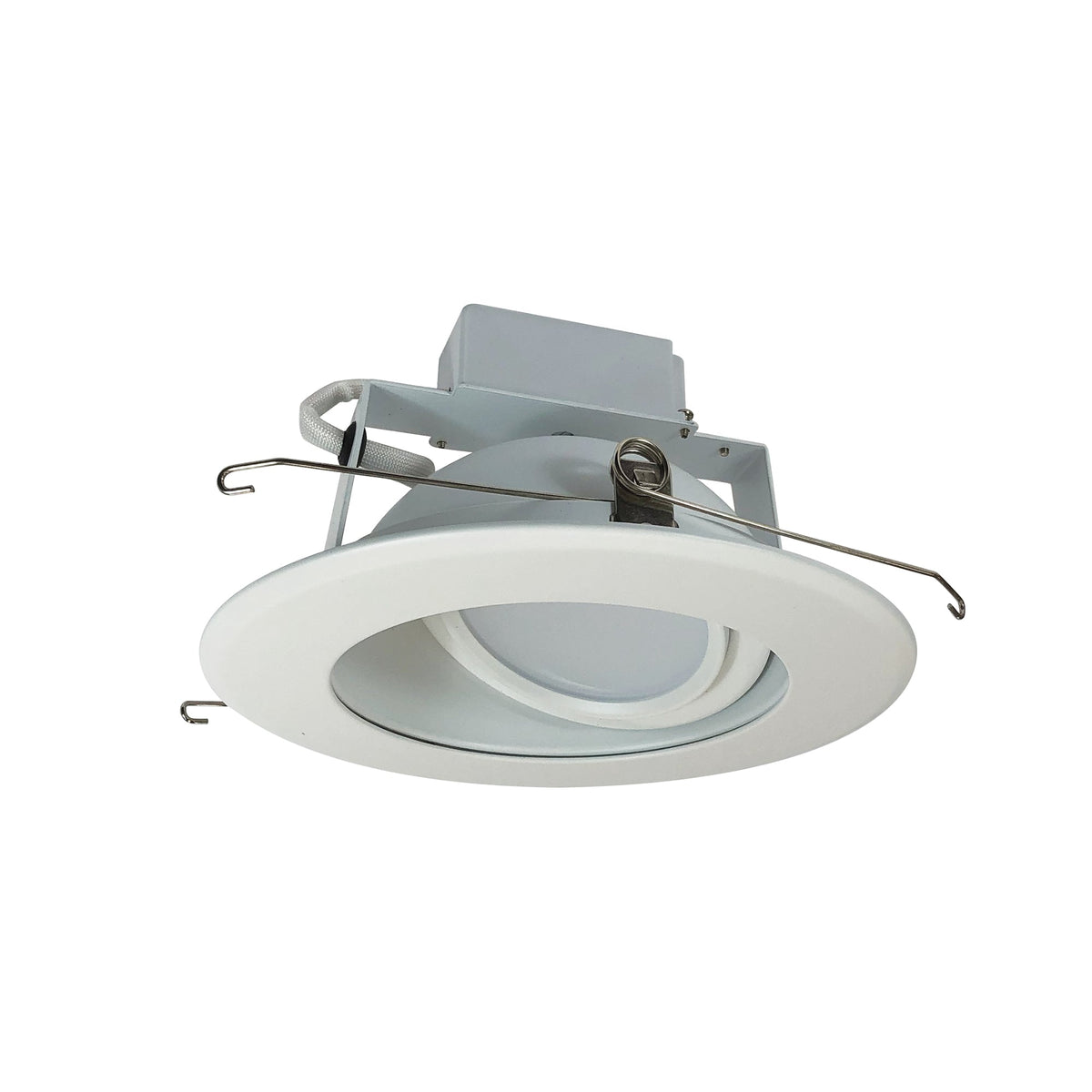 6" Cobalt Adjustable LED Retrofit, 1200lm / 14W, 3000K, Matte Powder White Reflector / Matte Powder White Flange