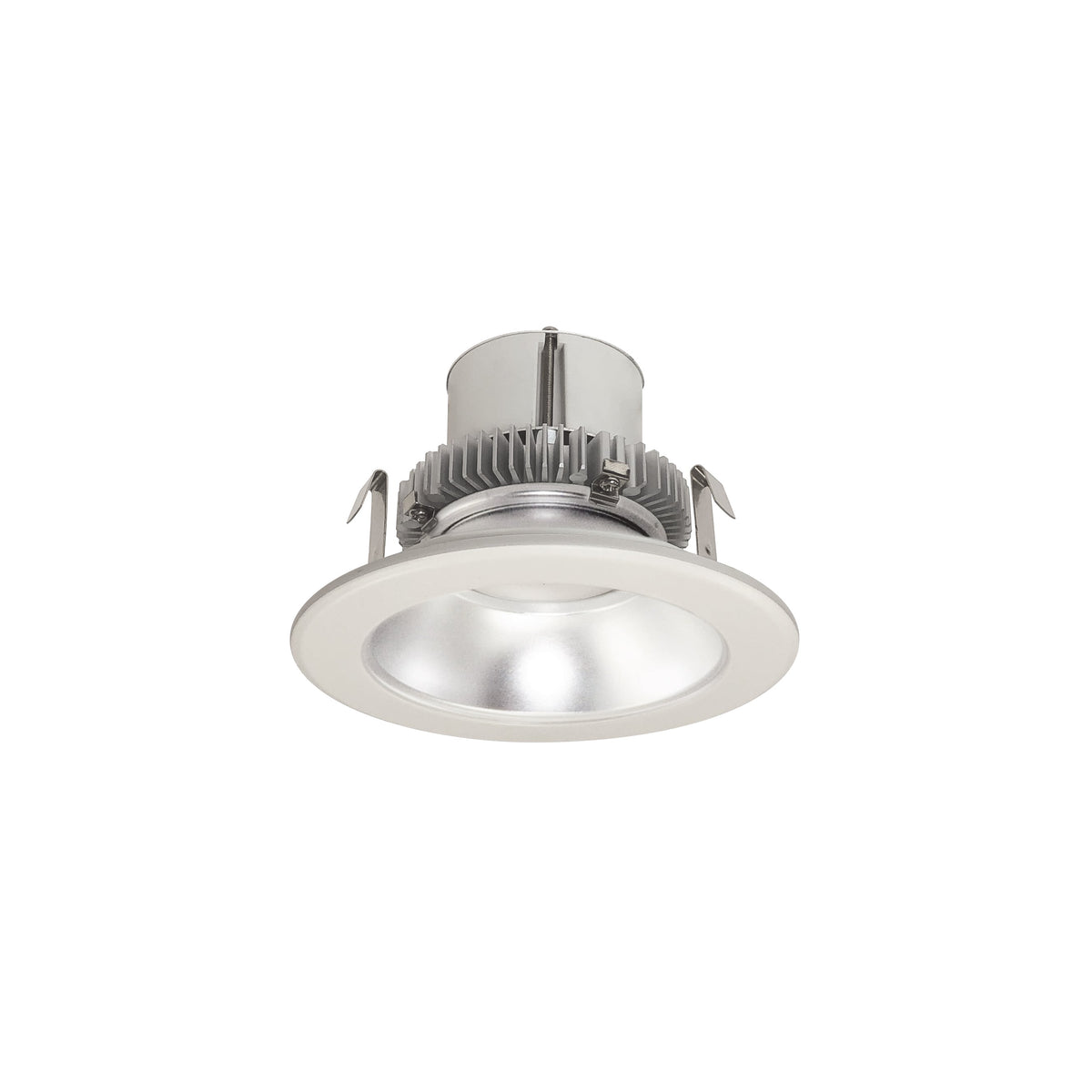 4" Cobalt Click Round Retrofit Reflector, 1000lm / 12W, 3500K, Diffused Clear Reflector / White Flange, 120-277V input; Phase or 0-10V dimming