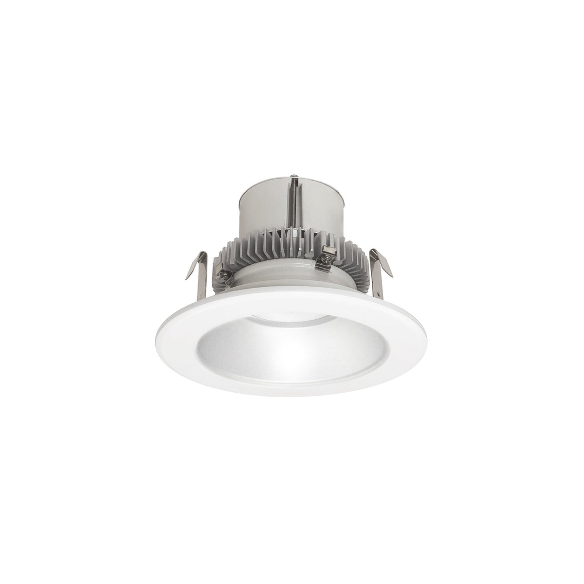 4" Cobalt Click Round Retrofit Reflector, 900lm / 12W, Comfort Dim, Haze Reflector / Matte Powder White Flange