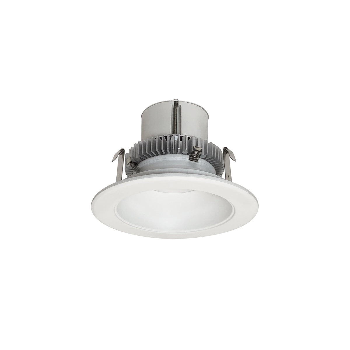 4" Cobalt Click Round Retrofit Reflector, 1000lm / 12W, 4000K, Matte Powder White Reflector / Matte Powder White Flange, 120-277V input; Phase or 0-10V dimming