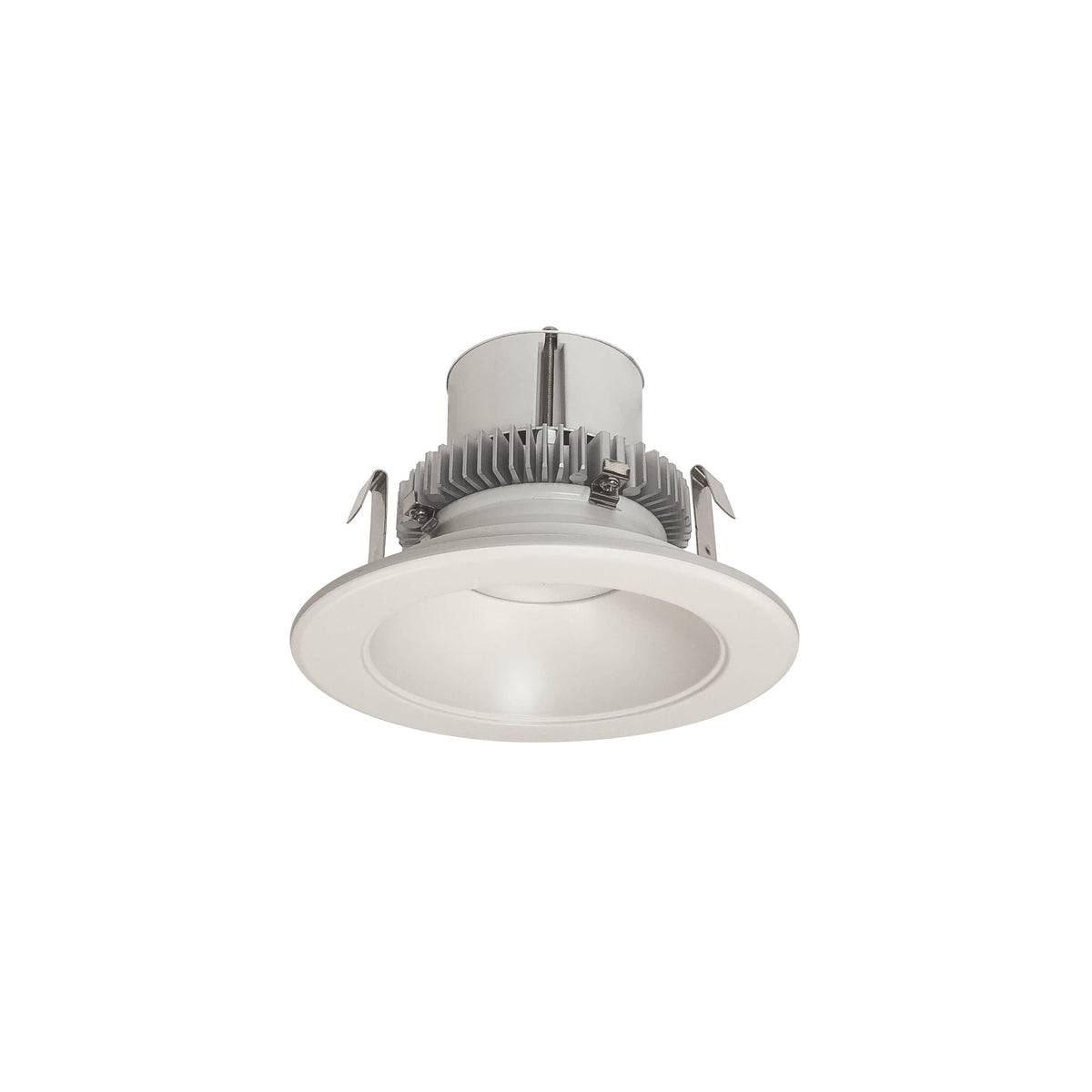 4" Cobalt Click Round Retrofit Reflector, 1000lm / 12W, 3500K, Warm White Reflector / Warm White Flange, 120-277V input; Phase or 0-10V dimming, Pre-Wired for Emergency