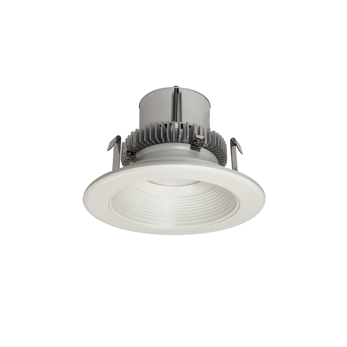 4" Cobalt Click Round Retrofit Baffle, 750lm / 10W, 2700K, Warm White Baffle / Warm White Flange