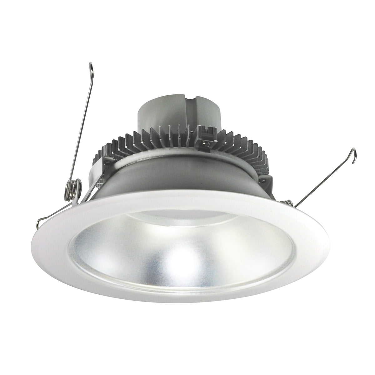 6" Cobalt Click Round Retrofit Reflector, 1000lm / 12W, 3500K, Diffused Clear Reflector / White Flange, 120-277V input; Phase or 0-10V dimming