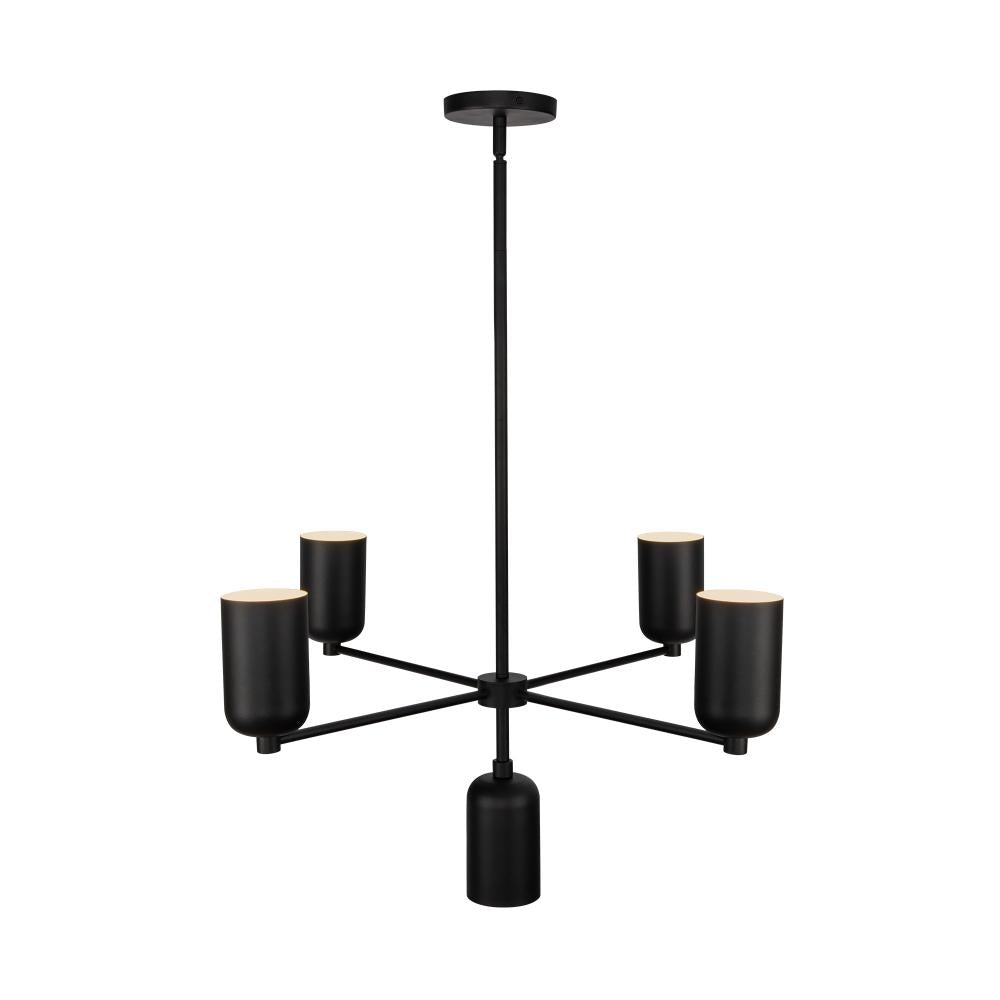 Kuzco Nola CH57731-BK Chandelier, 5 Lights, 200W, Black