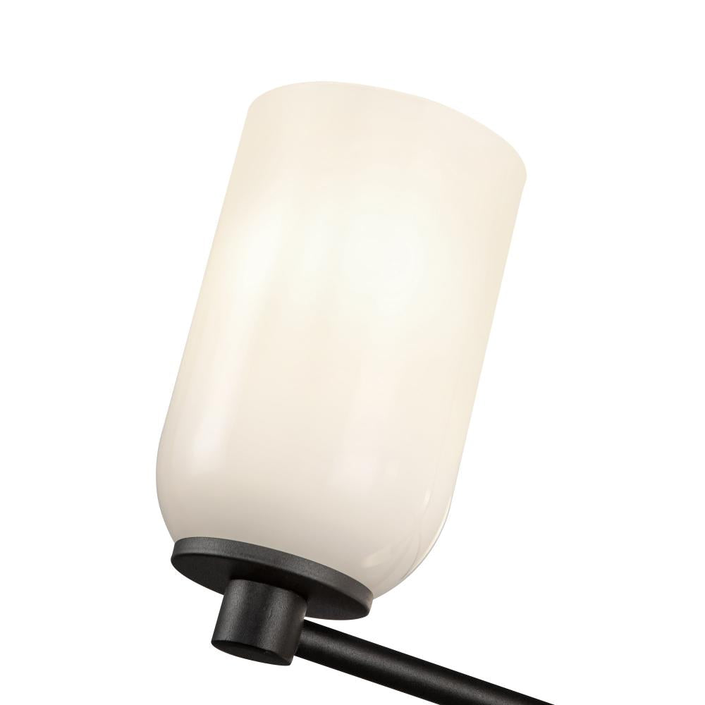 Kuzco Lighting CH57731-BK/GO Nola 31-in Chandelier, 5 Lights, Black/Glossy Opal Glass