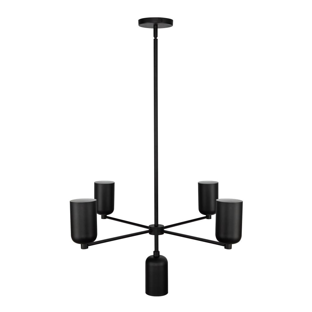 Kuzco Nola CH57731-BK Chandelier, 5 Lights, 200W, Black