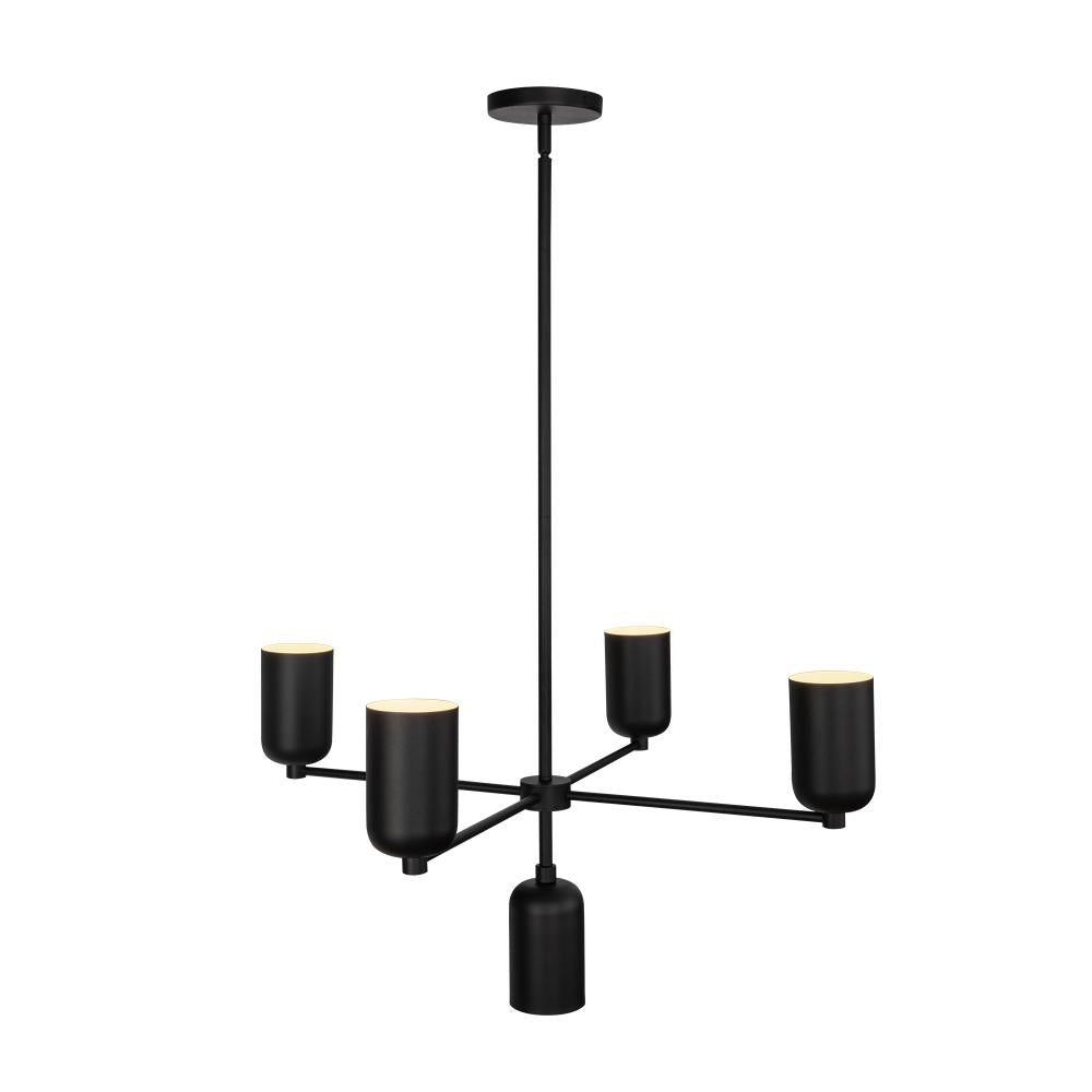 Kuzco Nola CH57731-BK Chandelier, 5 Lights, 200W, Black