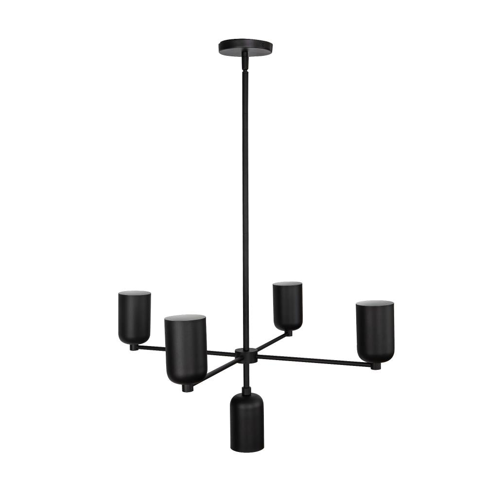 Kuzco Nola CH57731-BK Chandelier, 5 Lights, 200W, Black