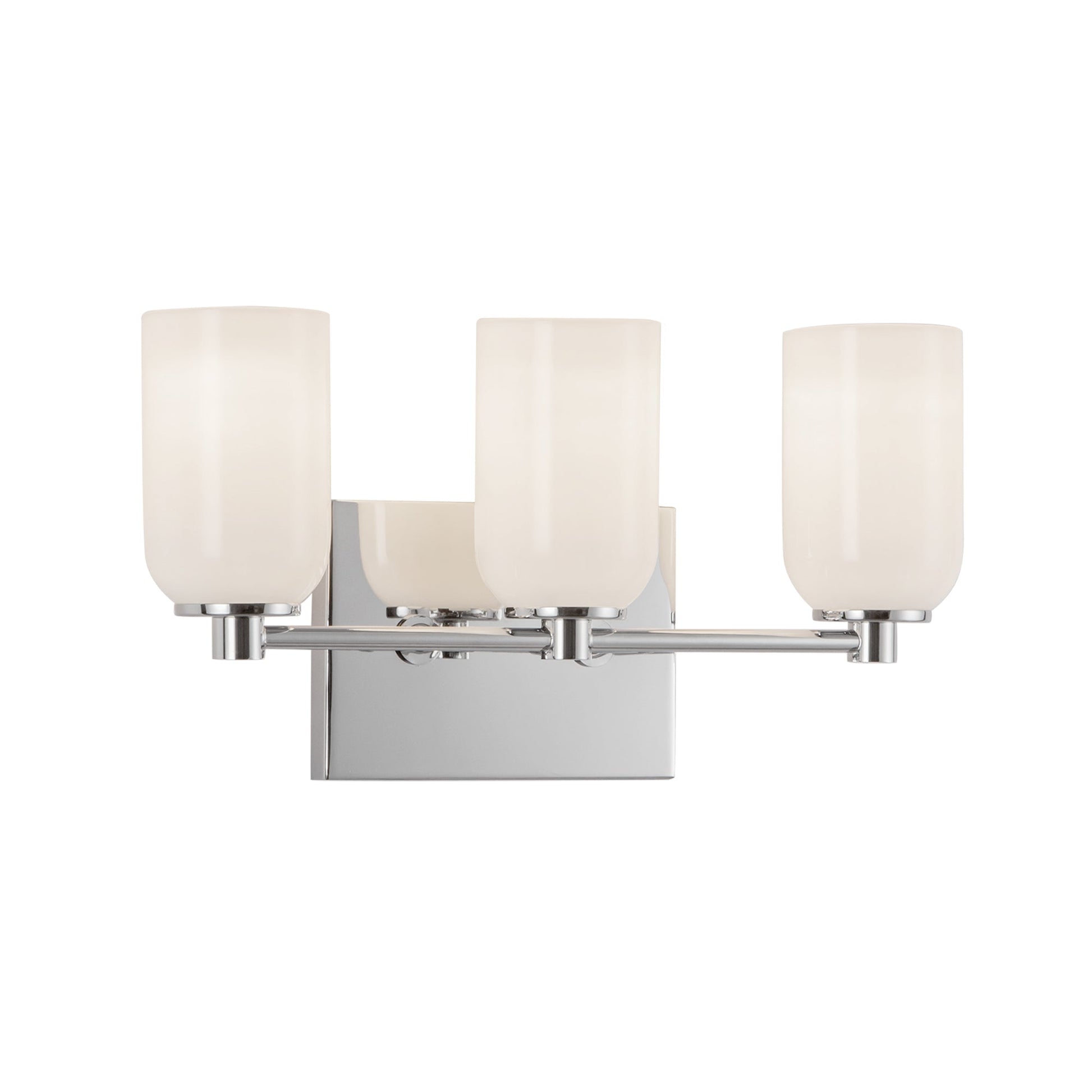 Kuzco Nola VL57718-CH/GO Vanity Light Fixture, UL Damp Rated, Chrome/Glossy Opal Glass