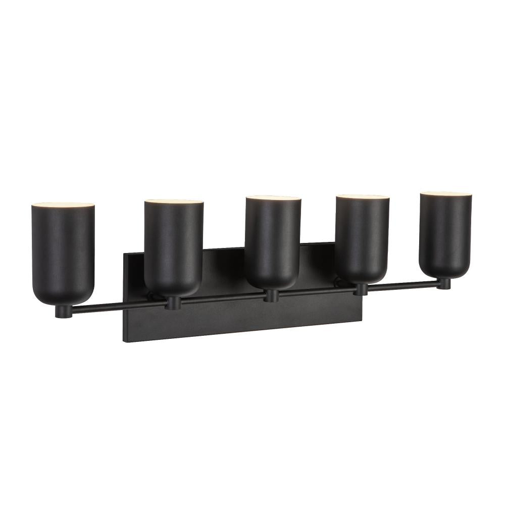 Kuzco Nola VL57732-BK Vanity Light Fixture, 5 Lights, Black