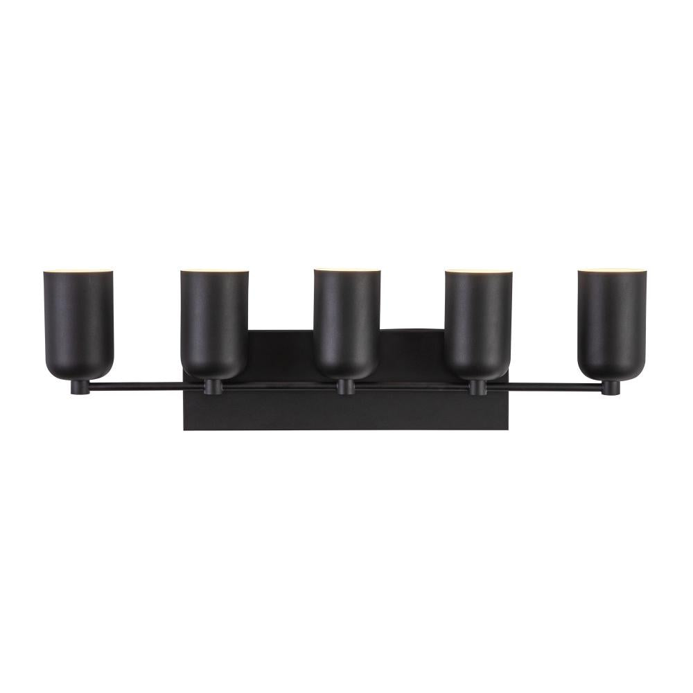 Kuzco Nola VL57732-BK Vanity Light Fixture, 5 Lights, Black