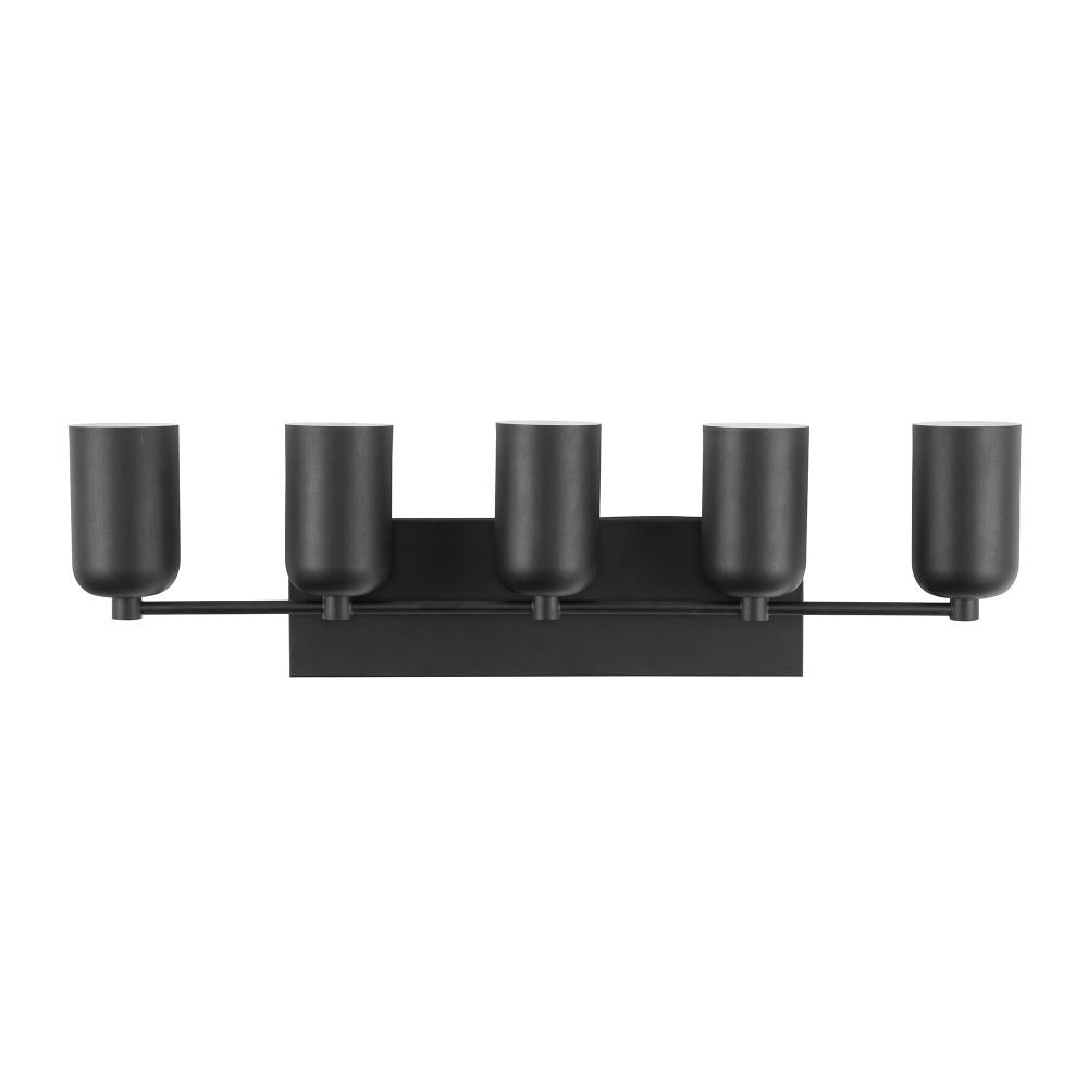 Kuzco Nola VL57732-BK Vanity Light Fixture, 5 Lights, Black