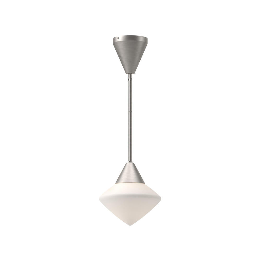 Alora Mood Nora PD537508BNOP 1 Light Pendant, UL Listed, Brushed Nickel/Opal Matte Glass