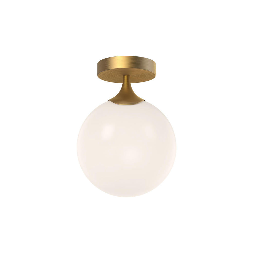 Kuzco FM505108AGOP Flush Mount, 40W, Aged Gold/Opal Matte Glass