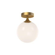 Kuzco FM505108AGOP Flush Mount, 40W, Aged Gold/Opal Matte Glass