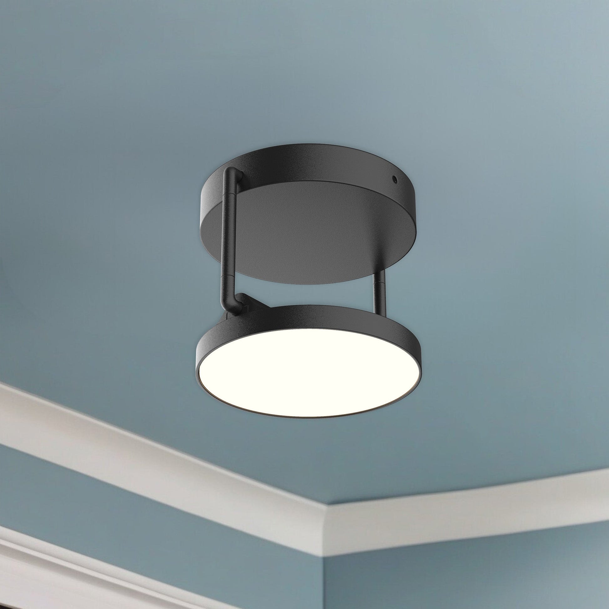 Kuzco Novel SF72205-BK-UNV Semi Flush Mount, 8W, Black