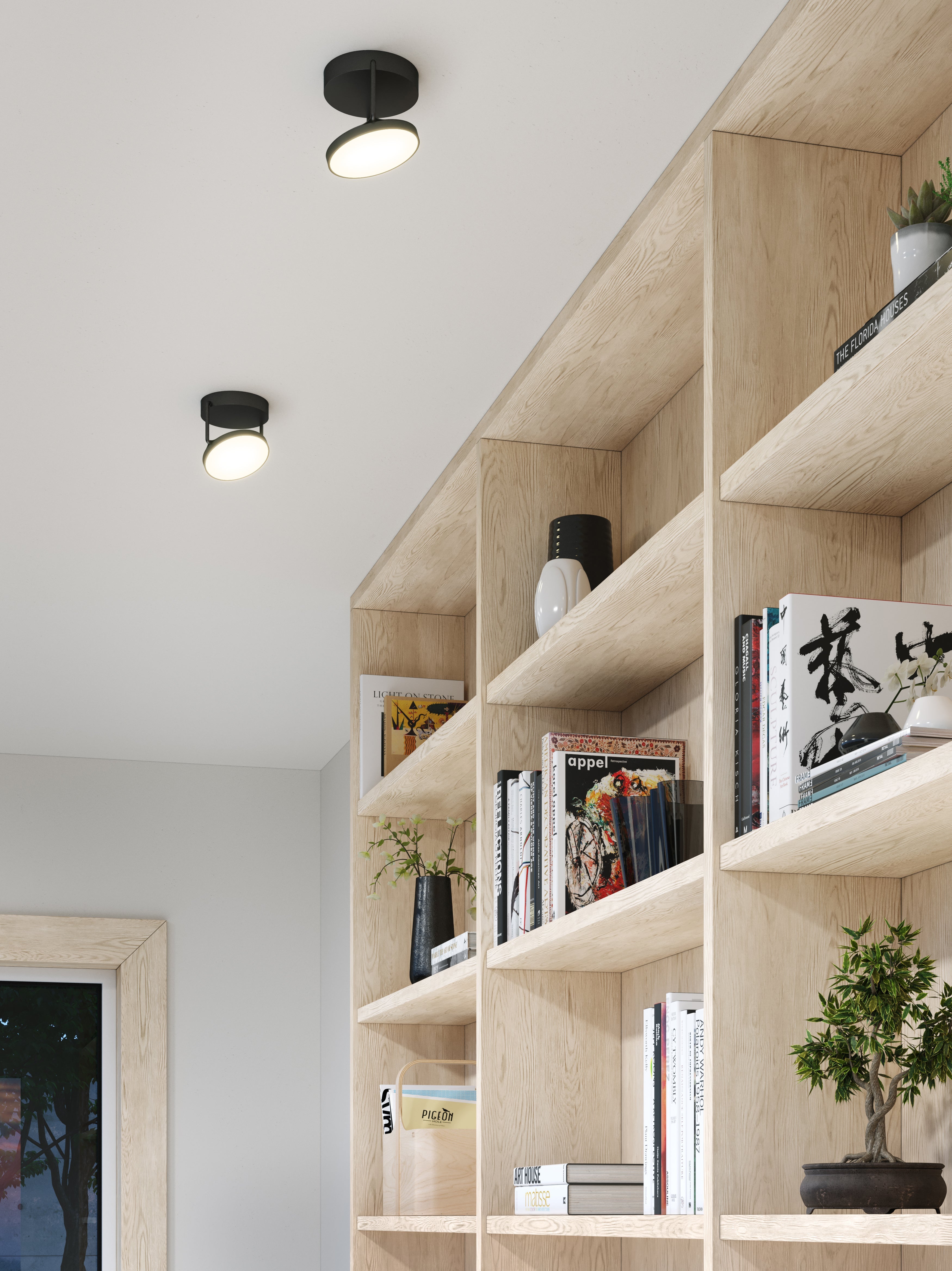 Kuzco Novel SF72205-BK-UNV Semi Flush Mount, 8W, Black