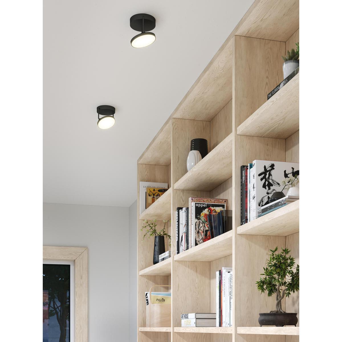 Kuzco Lighting SF72205-BK Semi Flush Mount Fixture, LED, Black