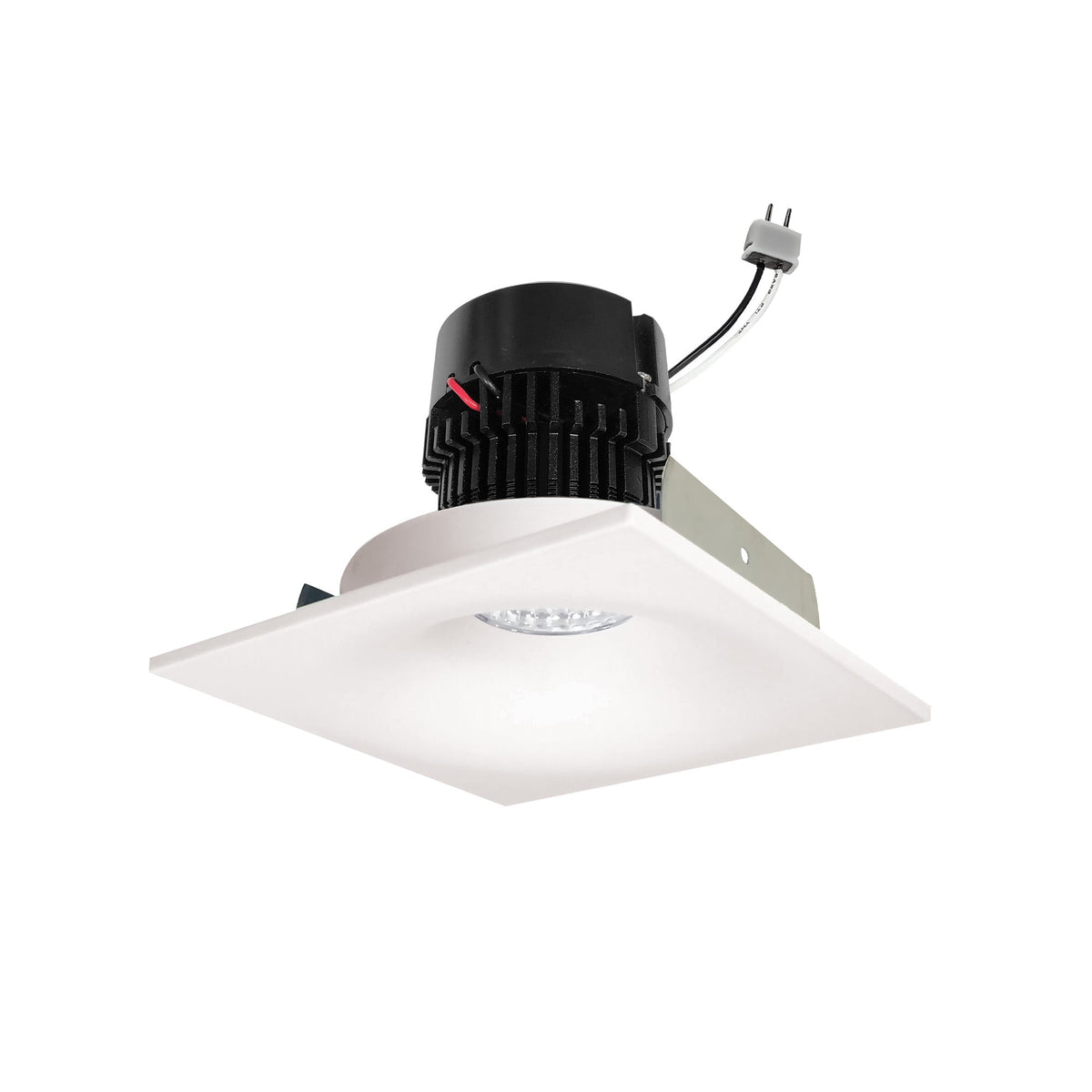 4" Pearl 12V LED Square Bullnose Retrofit, 750lm / 10W, Comfort Dim, Warm White Finish