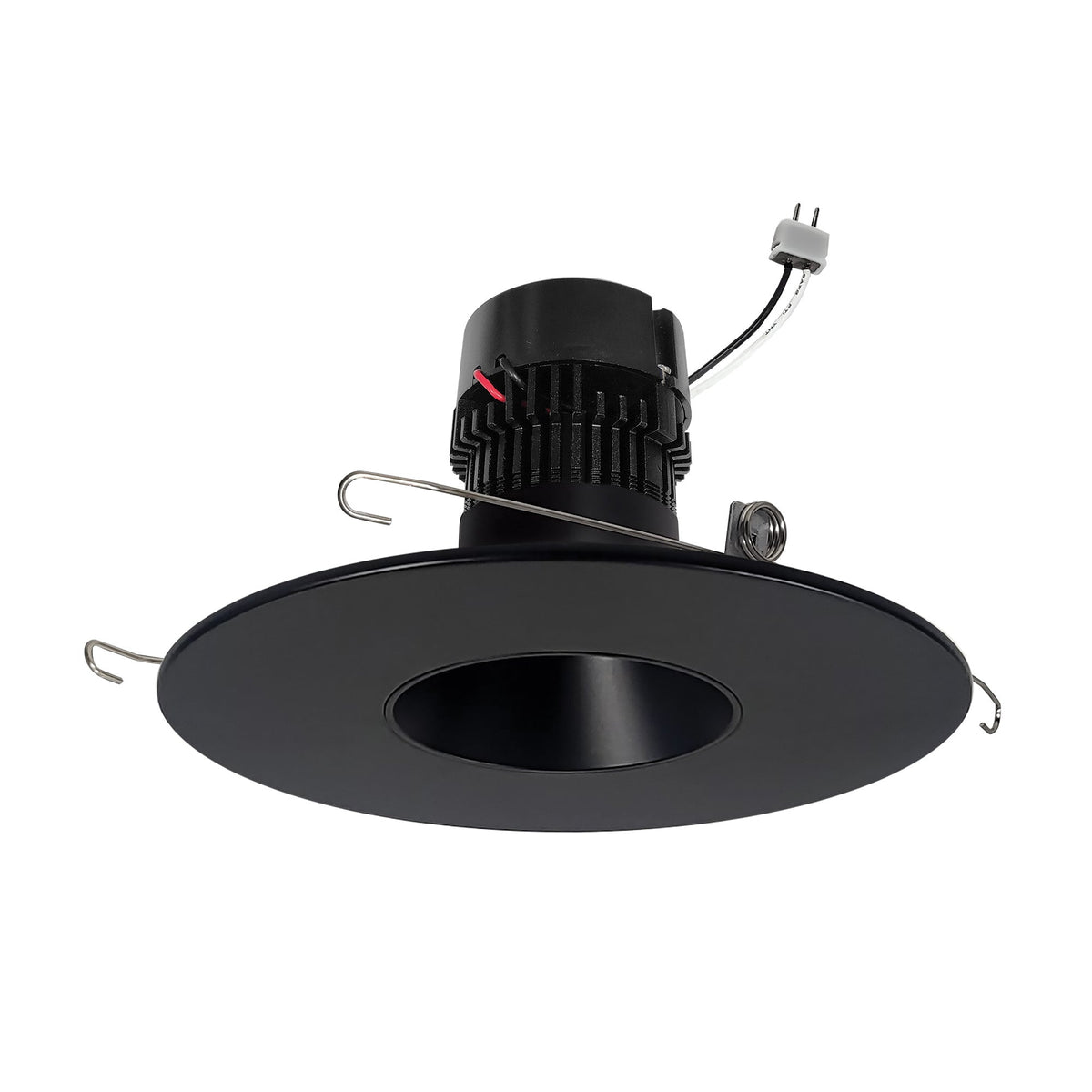 5"/6" Pearl 12V LED Round Retrofit Reflector, 1150lm / 10W, 2700K, Black Reflector / Black Flange