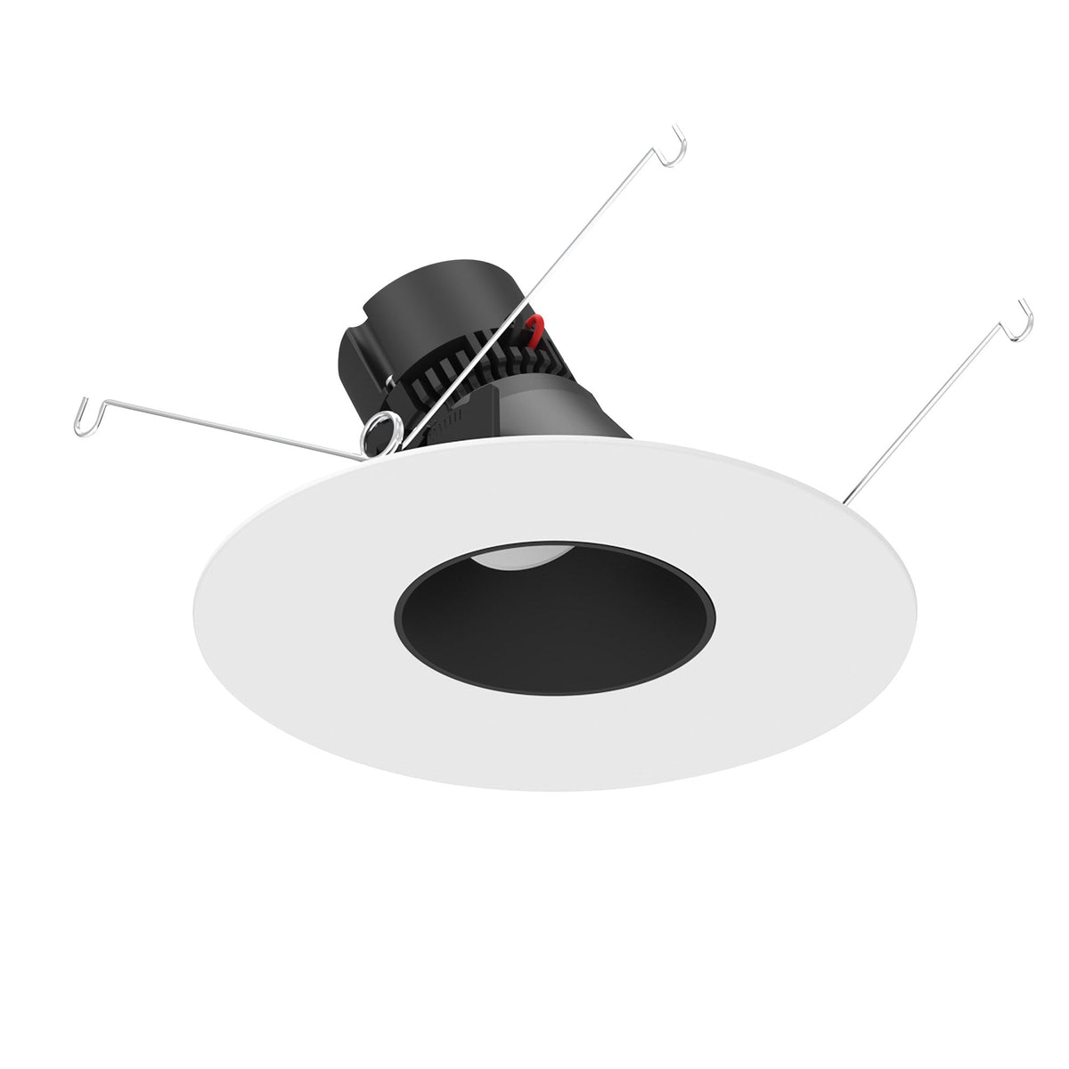 5"/6" Pearl 12V LED Round Adjustable Slot Retrofit, 600lm / 10W, Comfort Dim, Black Reflector / Bright White Flange