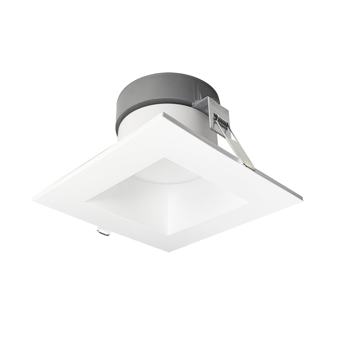 6" Quartz Square LED Can-less Downlight with Selectable Lumens & CCT, White Finish