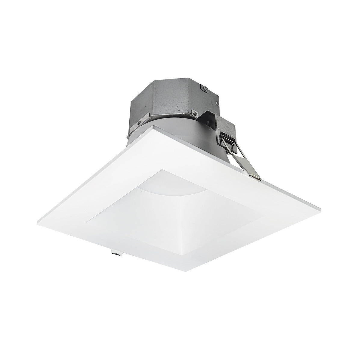 8" Quartz Square LED Can-less Downlight with Selectable Lumens & CCT, White Finish