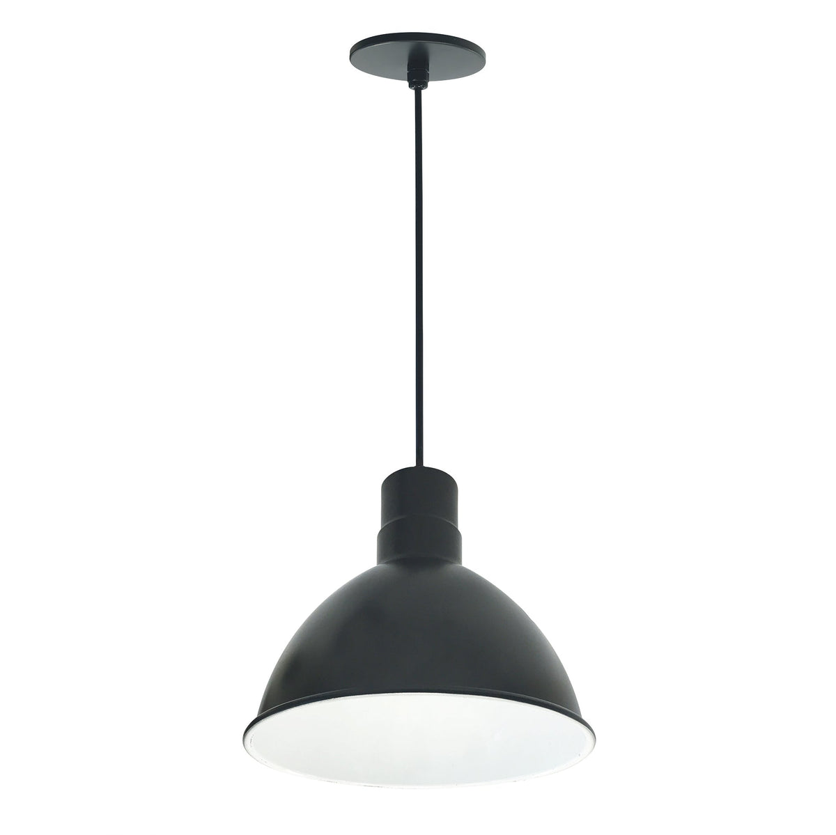 10" RLM LED Shade, 3000lm, 4000K, Black/White, 120V 0-10V/Triac/ELV & 277V 0-10V Dimming