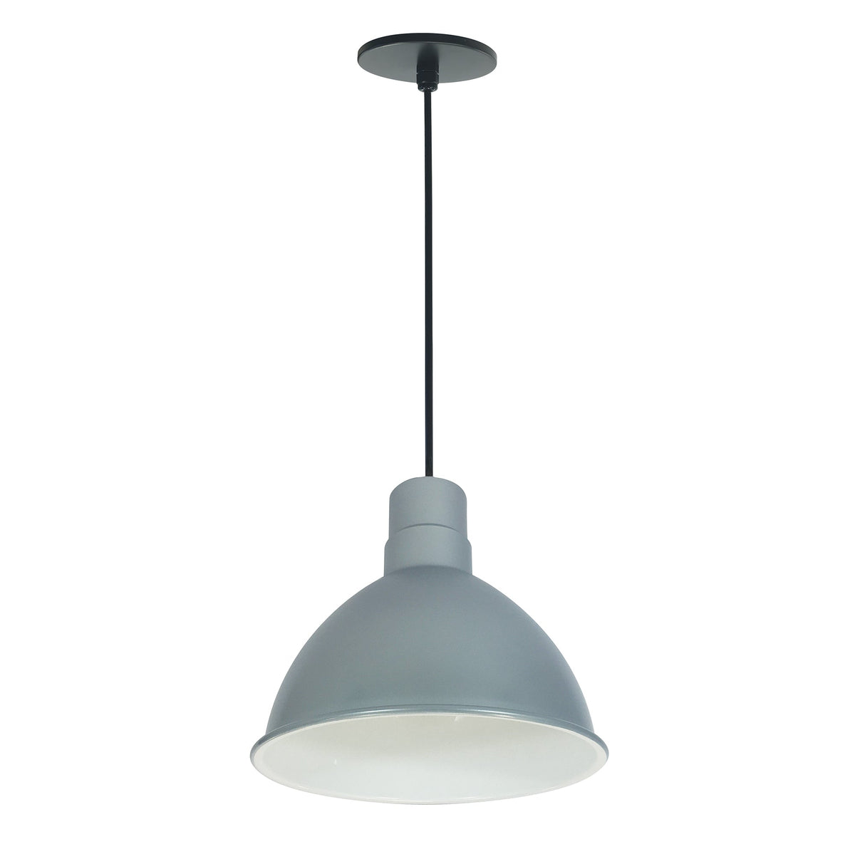 10" RLM LED Shade, 2000lm, 3000K, Gun Metal/White, 120V 0-10V/Triac/ELV & 277V 0-10V Dimming