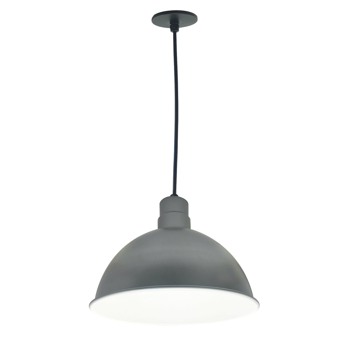 16" RLM LED Shade, 2500lm, 4000K, Gun Metal/White, 120V 0-10V/Triac/ELV & 277V 0-10V Dimming