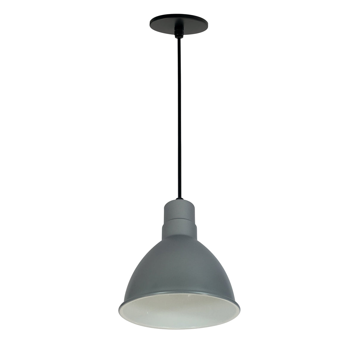 8" RLM LED Shade, 2200lm, 4000K, Gun Metal/White, 120V 0-10V/Triac/ELV & 277V 0-10V Dimming