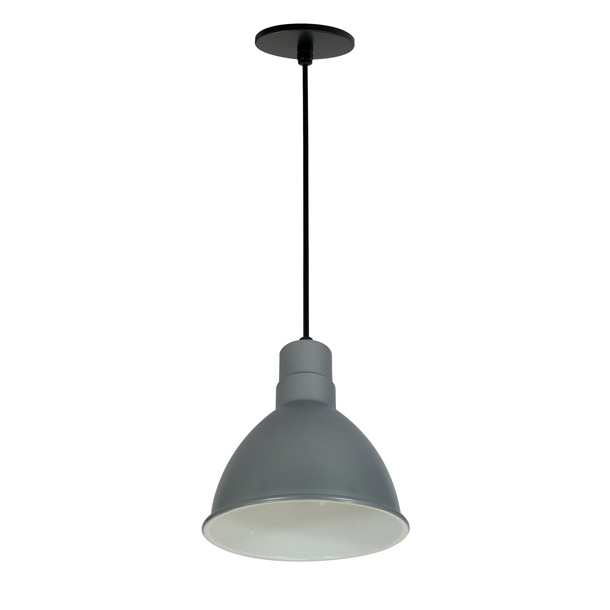 Nora NRLM-8C1835GMWLE4 8 inch RLM LED Shade, 2200lm, 3500K, Gun Metal/White, 120V 0-10V/Triac/ELV & 277V 0-10V Dimming