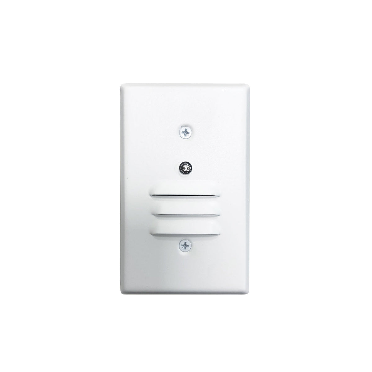 Mini LED Step Light w/ Photocell, Horizontal & Vertical Louver Face Plates, 1W, 90+ CRI, 2700K, White, 120V Non-Dimming
