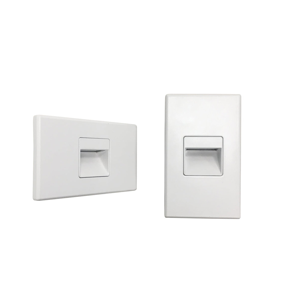 Ari LED Step Light w/ Interchangeable Horizontal and Vertical Face Plates, 47lm / 2.5W, 3000K, White Finish
