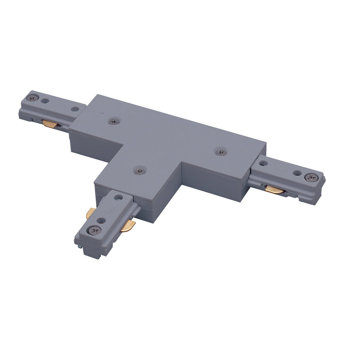 T-Connector for One-Circuit Track (Right Polarity), Silver Finish